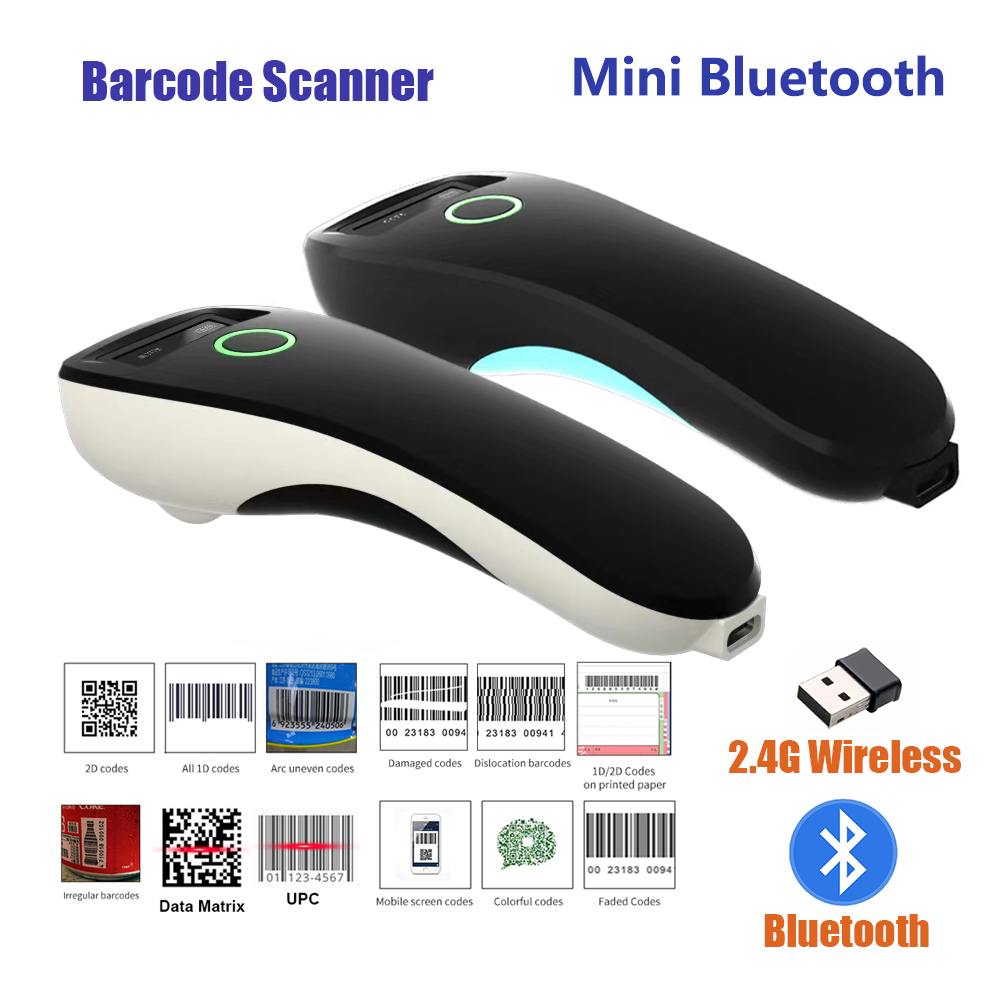 Document Scanner Portable - 미니 핸드헬드 휴대용 바코드 스캐너 2.4G