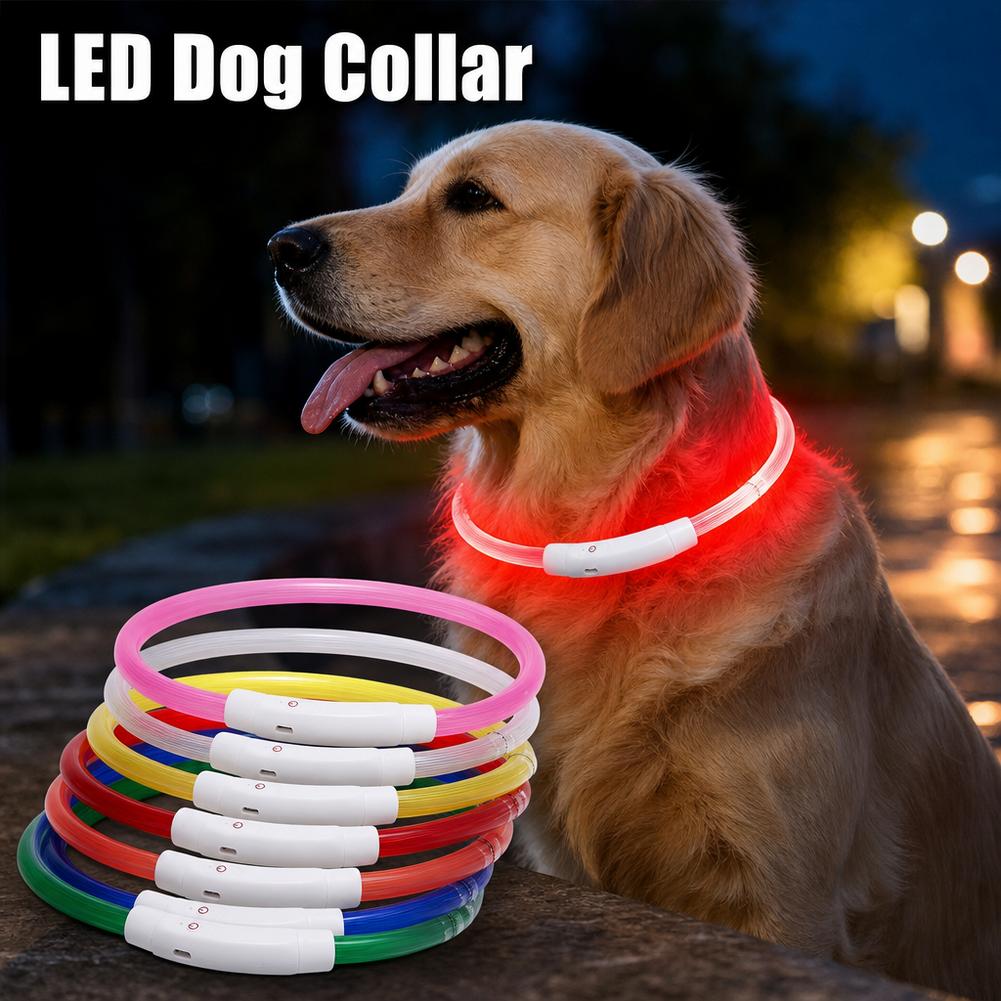 빛나는 애완견 목걸이 방수 LED 개 목걸이 충전식 플 - Tech Dog Accessories 리뷰 및 가격