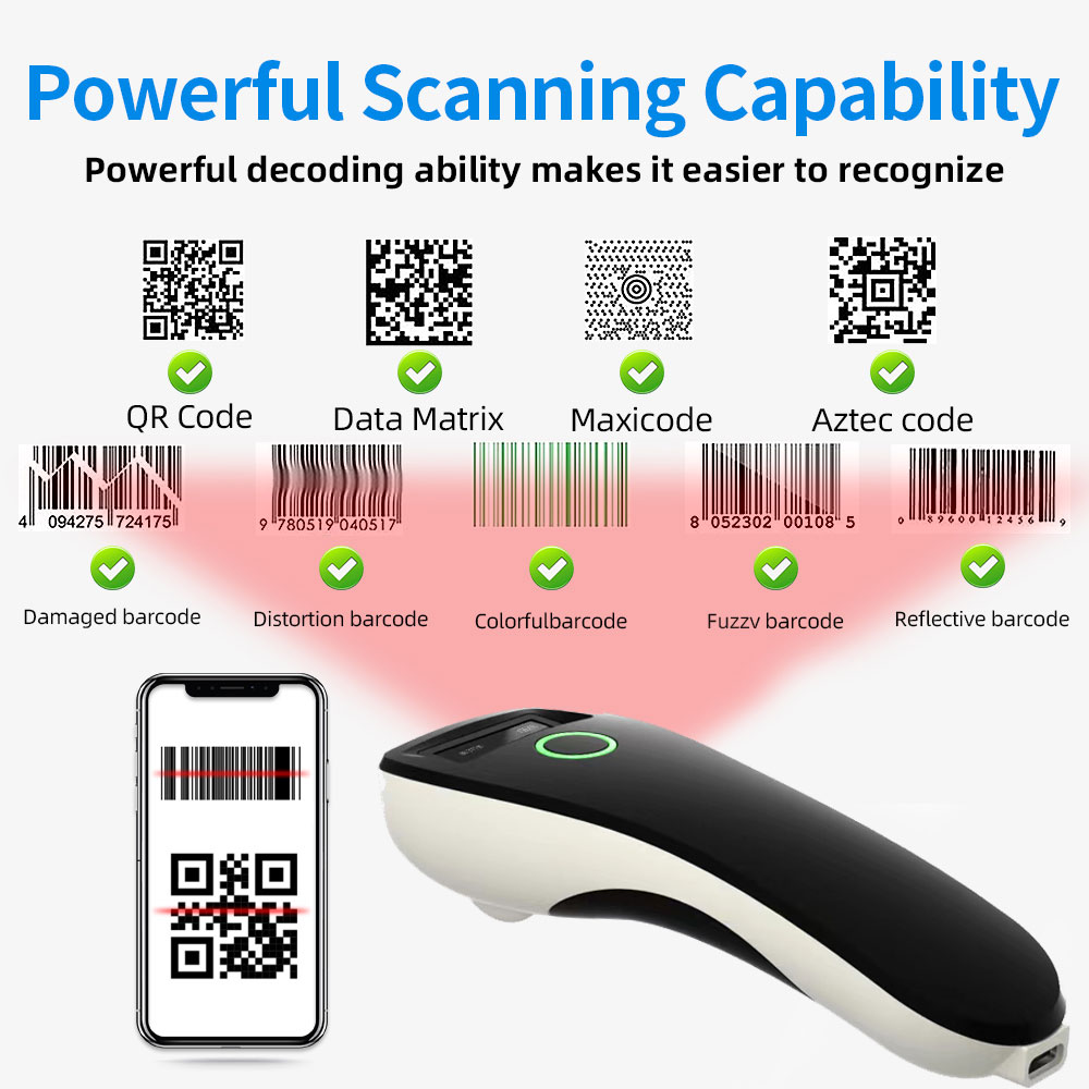 미니 핸드헬드 휴대용 바코드 스캐너 2.4G 무선/블루 - Document Scanner Portable 리뷰 및 가격