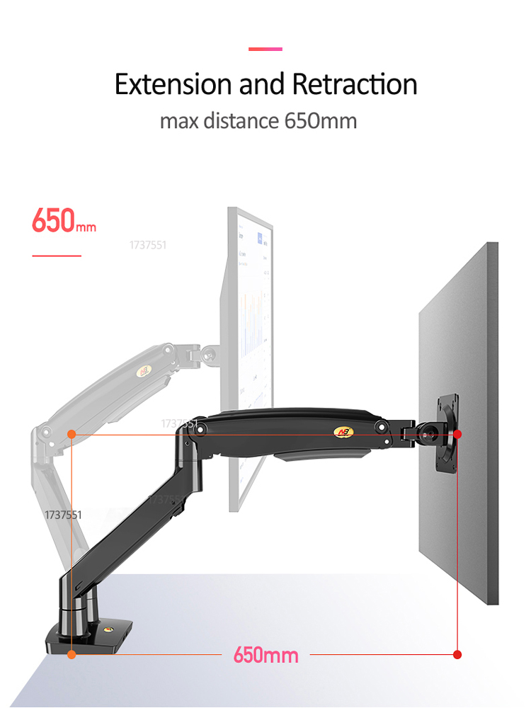 NB F195A 알루미늄 가스 스프링 암 22-32인치 - Monitor Arm Single 리뷰 및 가격