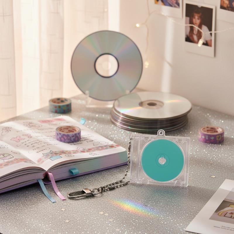 CD 디스크 케이스 키체인 - DIY 백팩 펜던트용 앨 - Tech Keychain Accessories 리뷰 및 가격
