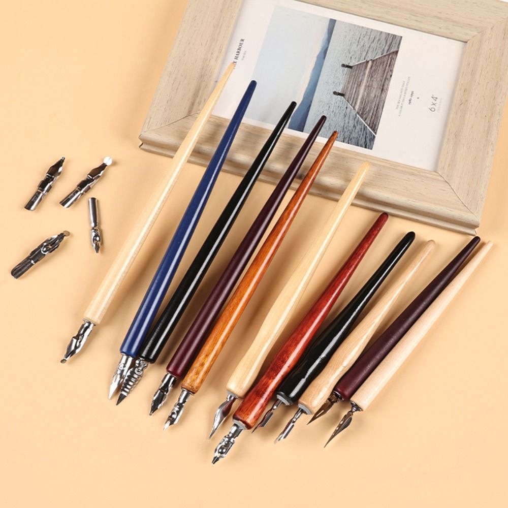 1pcs 고품질 나무 막대 딥펜 스테인레스 스틸 팁 영 - High Tech Office Accessories 리뷰 및 가격
