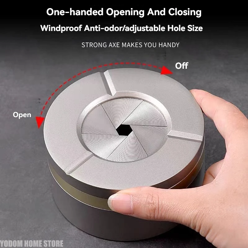고급 기계식 회전식 뚜껑 있는 재떨이 - 프리미엄 시가 - Unique Tech Accessories Gifts 리뷰 및 가격