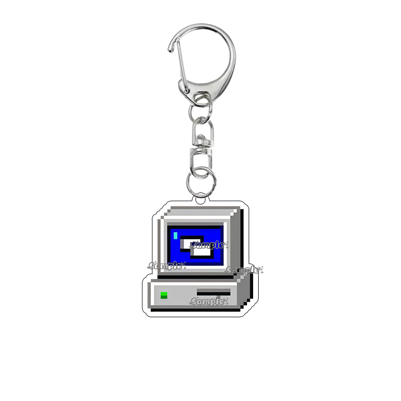창의적인 양면 인쇄 레트로 픽셀 아트 Y2K 감성 빈티 - Tech Keychain Accessories 리뷰 및 가격